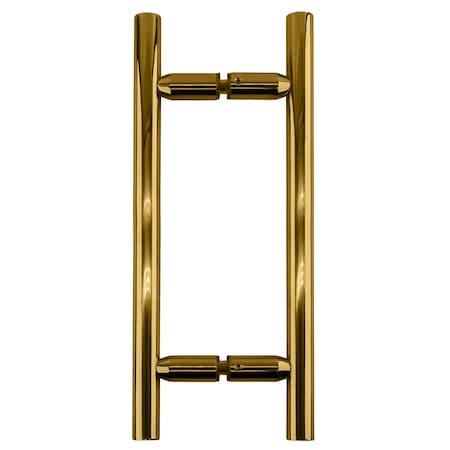 Cr Laurence Unlacquered Brass 8-in Ladder Style Back-to-Back Pull Handles LP8X8ULBR